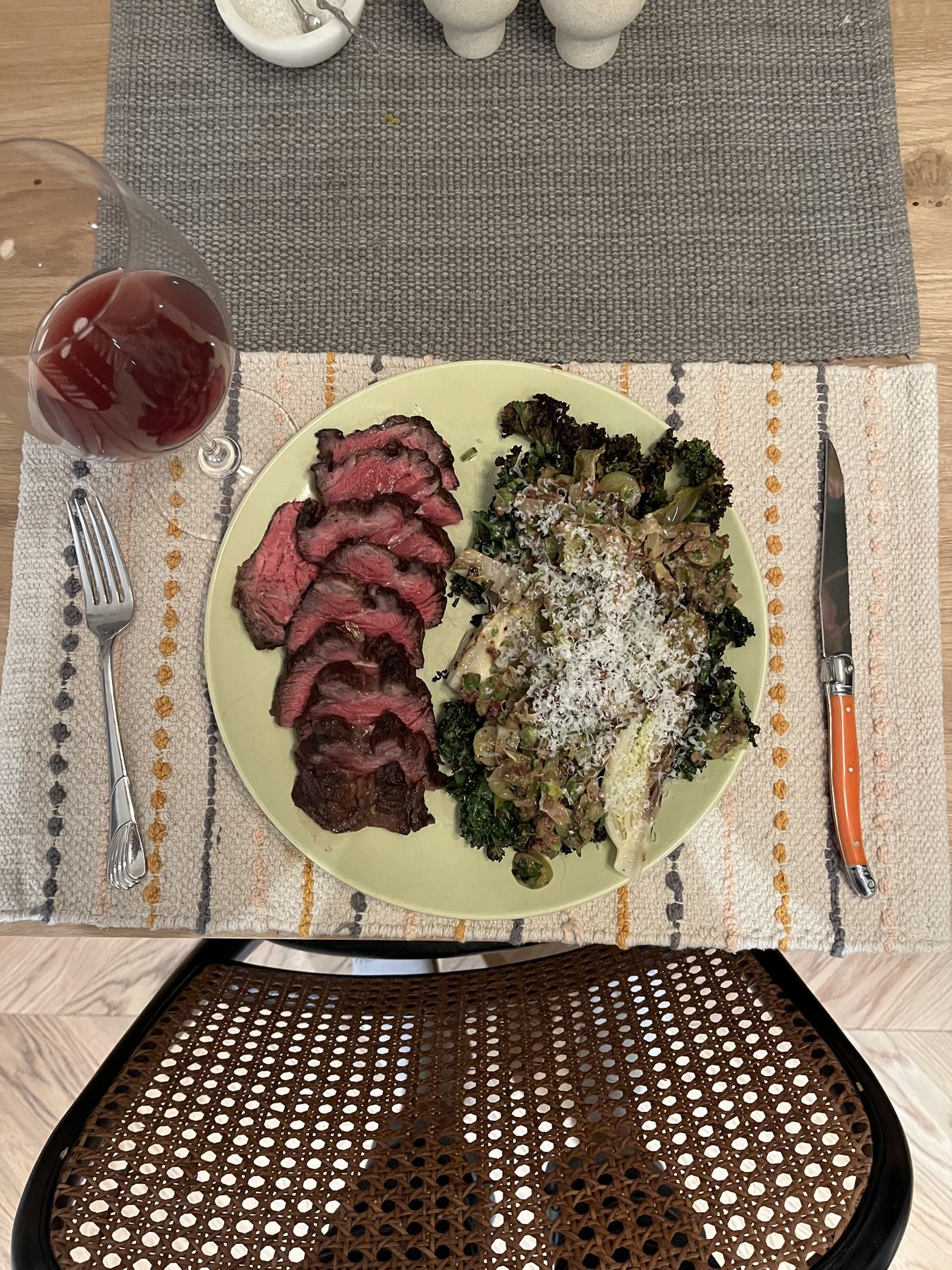 Bœuf tranché, accord vin rouge