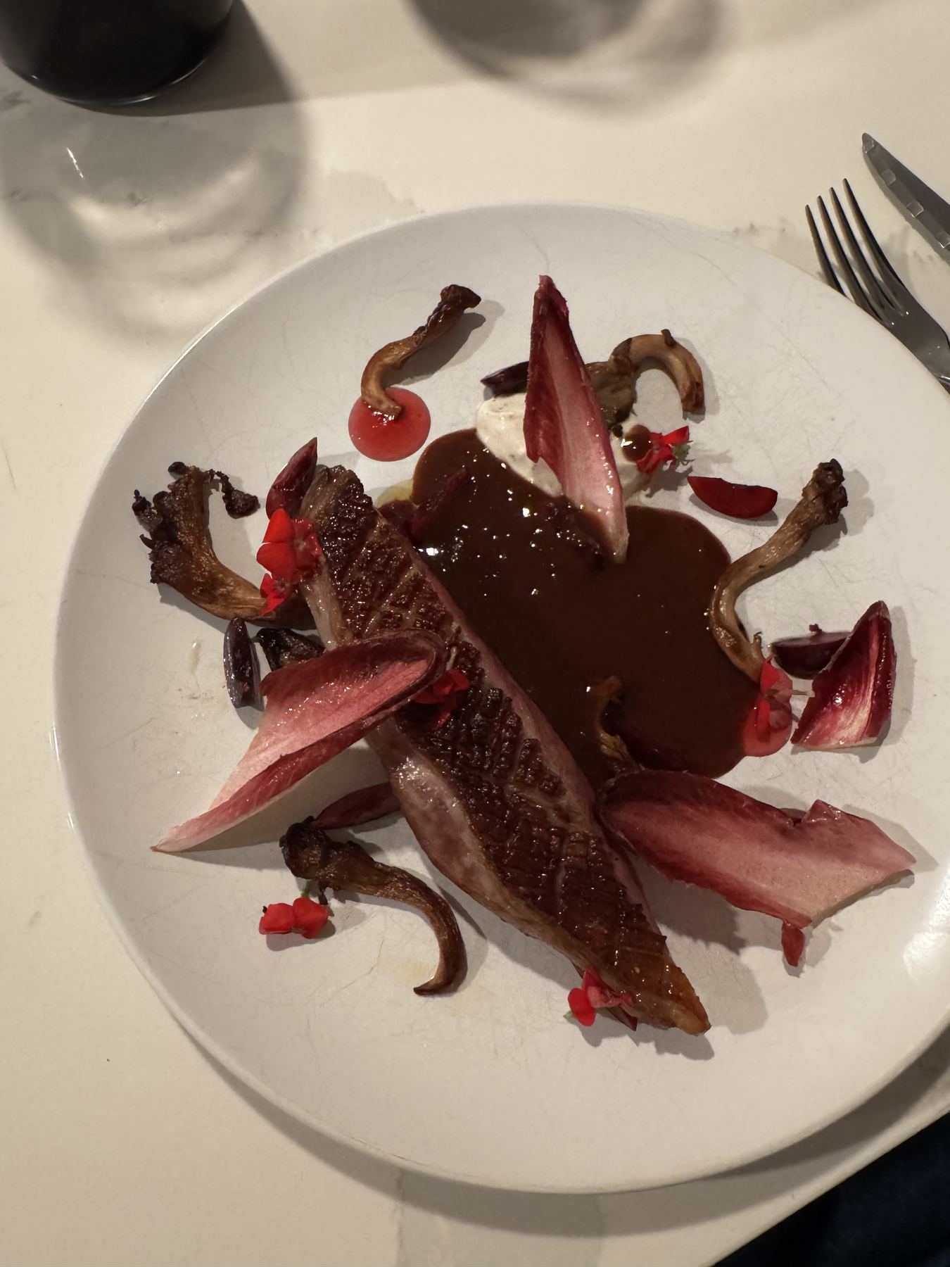 Magret de canard, service gastronomique